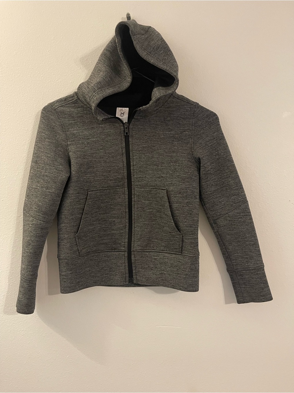 Kids Heather Grey Full-Zip Hooded Sweatshirt